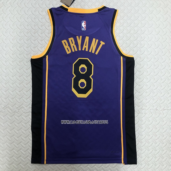Kobe Bryant NO 8 Camiseta Los Angeles Lakers Statement 2022-23 Violeta